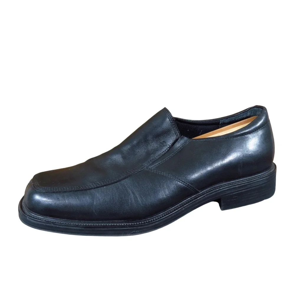 Nunn Bush Comfort Gel Mens Loafer Size 12 Dress Casual‎ Black Leather Slip On